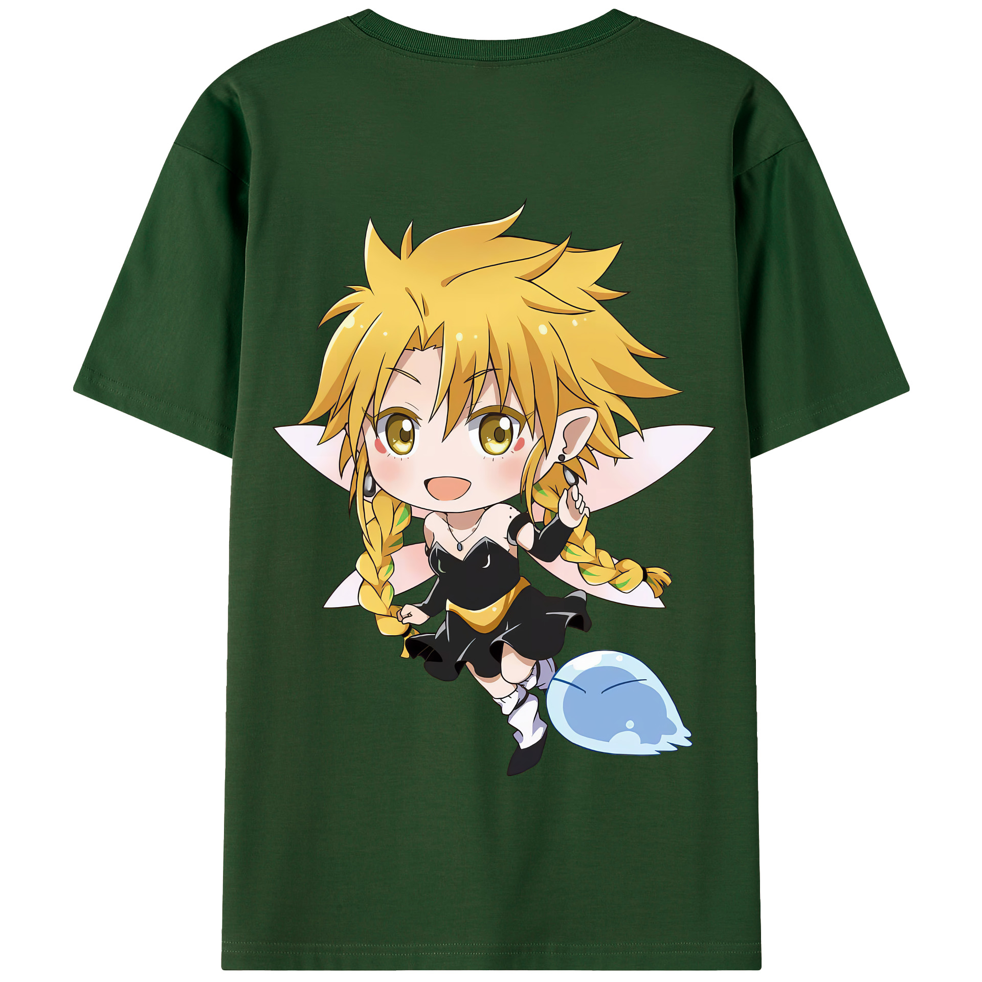 （画像用） 転スラ Regarding Reincarnated to Slime 綿100％半袖Tシャツ（背面プリント）